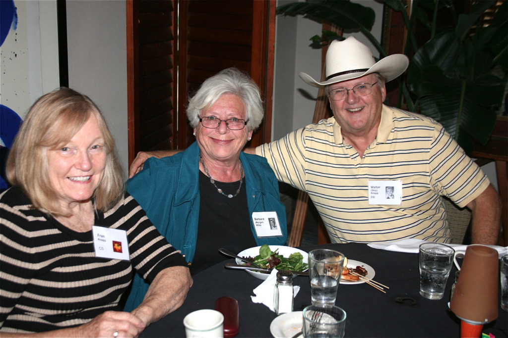 Barbara Morgan White (Center)(Madison, WI) with Fran & Skip Knapp