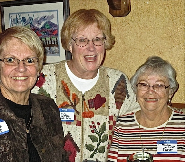 70th Birthday Party: Barb Griffith Eckert, Judy Wilda Amundsen, Mel Wohlust Carter.