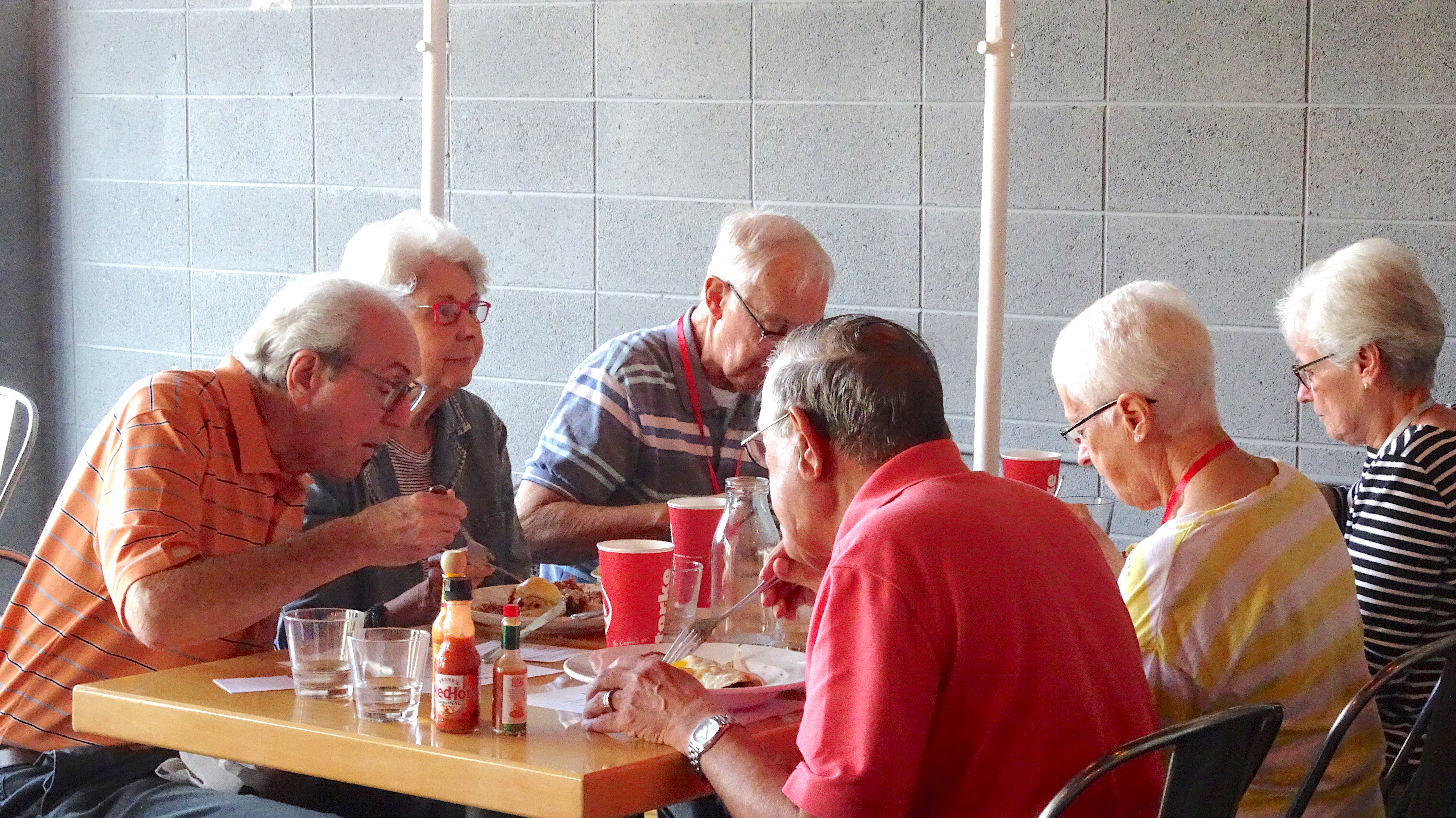 Kastlers, Oesaus and Kristof at Brunch.